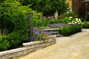 stock paver driveway flower garden4 | Opulands Landscape Design & Construction